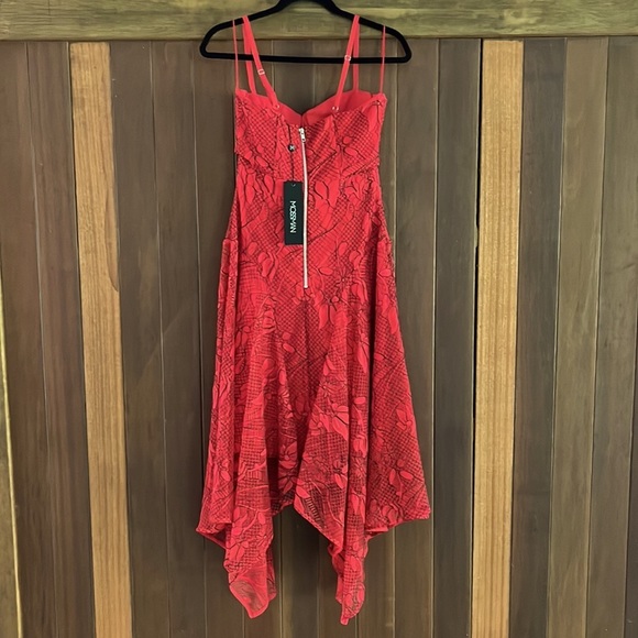 Mossman “You’re So Vain” Red Midi Cocktail Dress - Picture 6 of 8